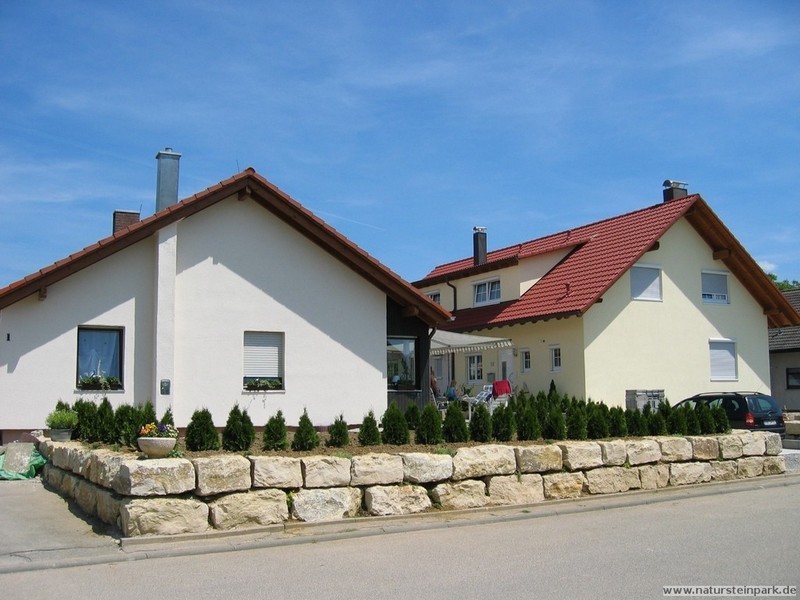 Jurakalk Franken grob gespalten weiß-gelb-grau